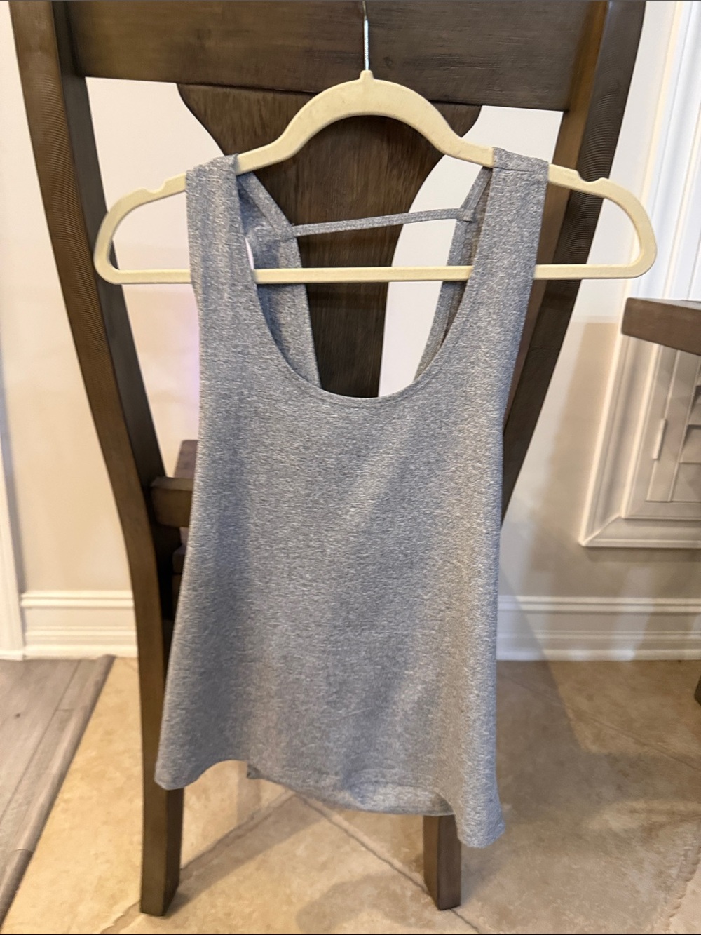 Women’s Gray Racerback Tank Top